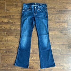 7 for all mankind low rise flare dark wash jeans A pocket 26